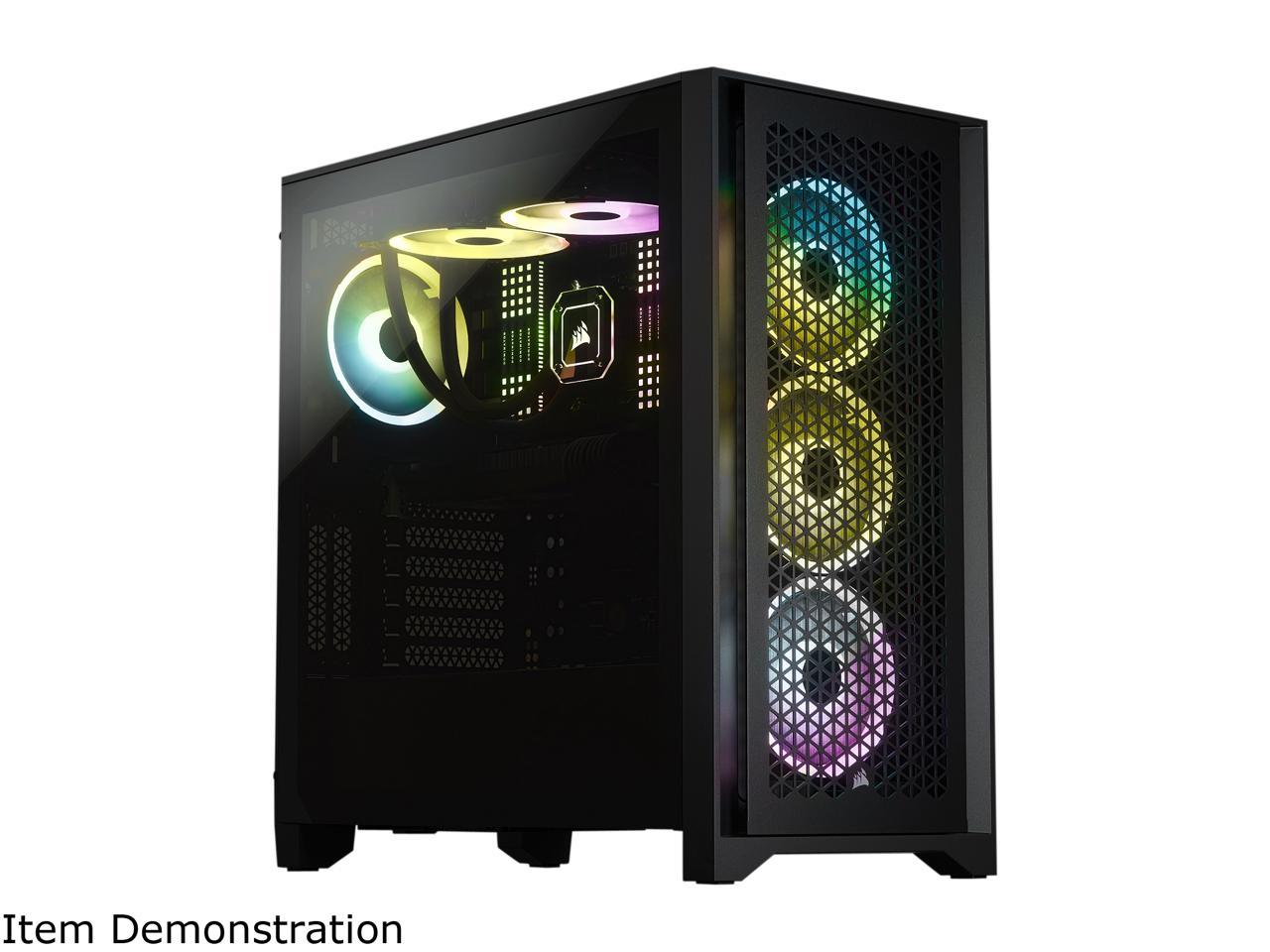 CORSAIR 4000D AIRFLOW Tempered Glass Mid-Tower ATX Case with ATX - RM750e Power Supply installed, Black