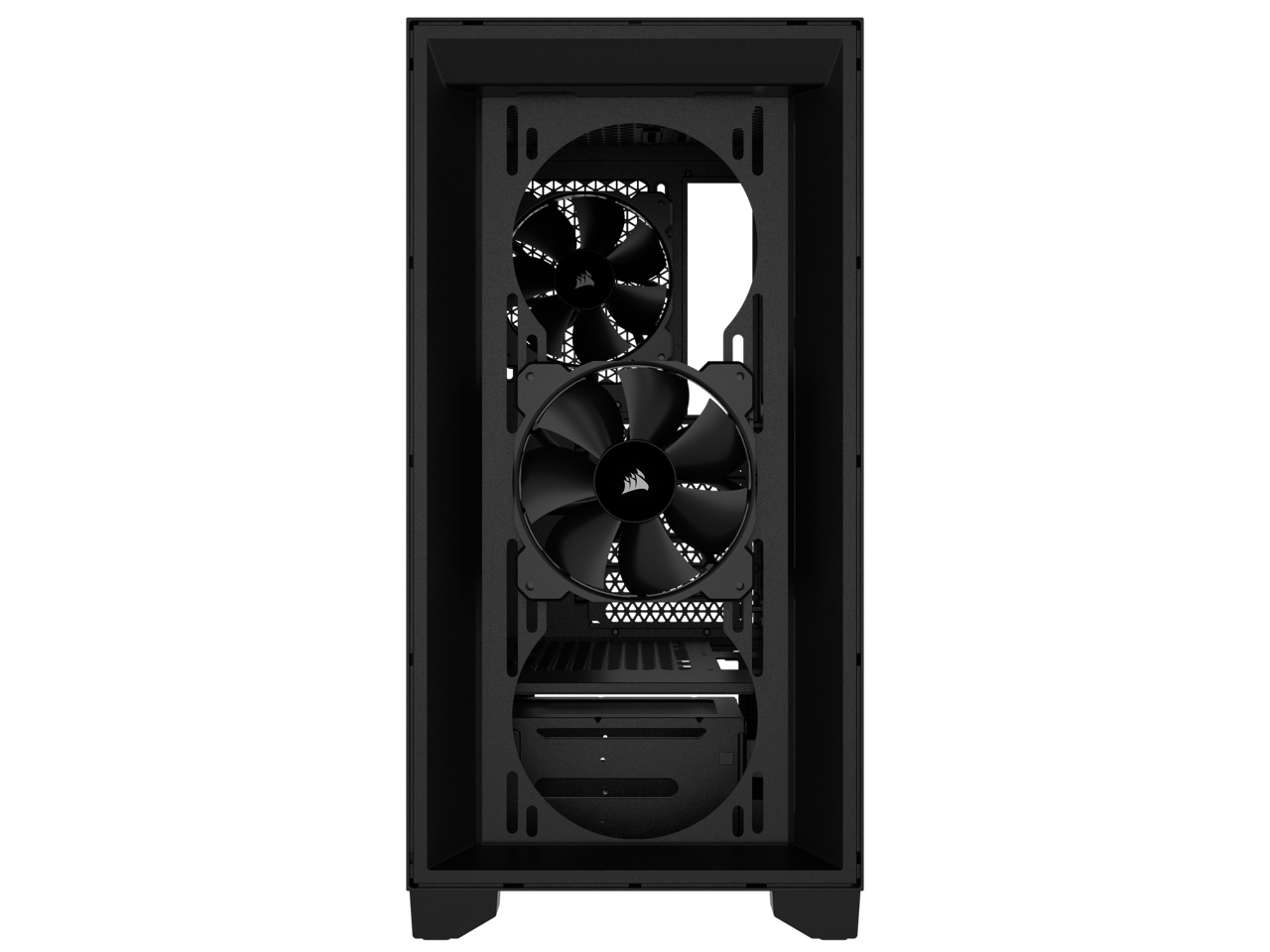 CORSAIR 3000D AIRFLOW Mid-Tower PC Case - Black - 2x SP120 ELITE Fans - Four-Slot GPU Support – Fits up to 8x 120mm fans - High-Airflow Design