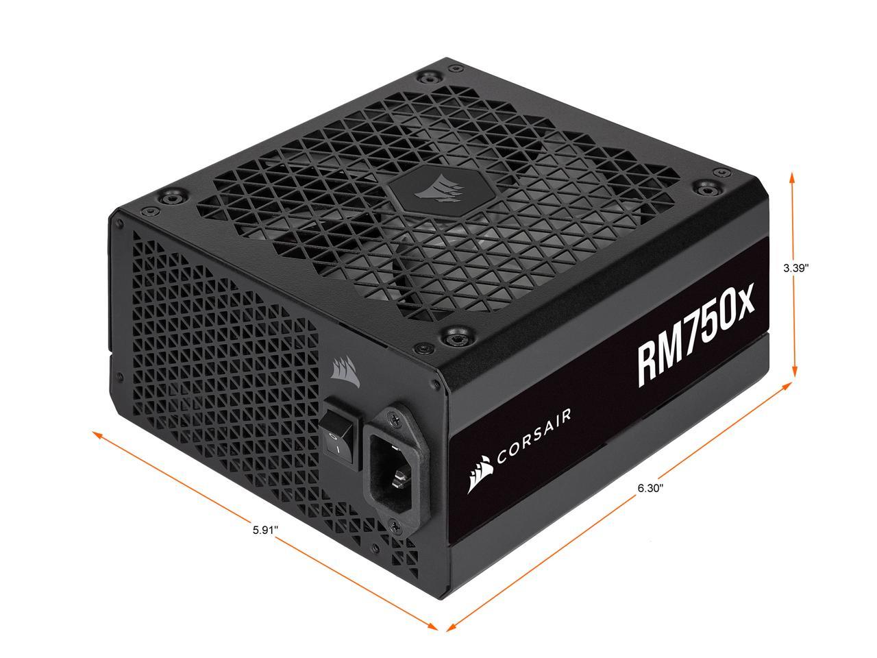 CORSAIR RMx Series (2021) RM750x CP-9020199-NA 750 W ATX12V / EPS12V 80 PLUS GOLD Certified Full Modular Power Supply