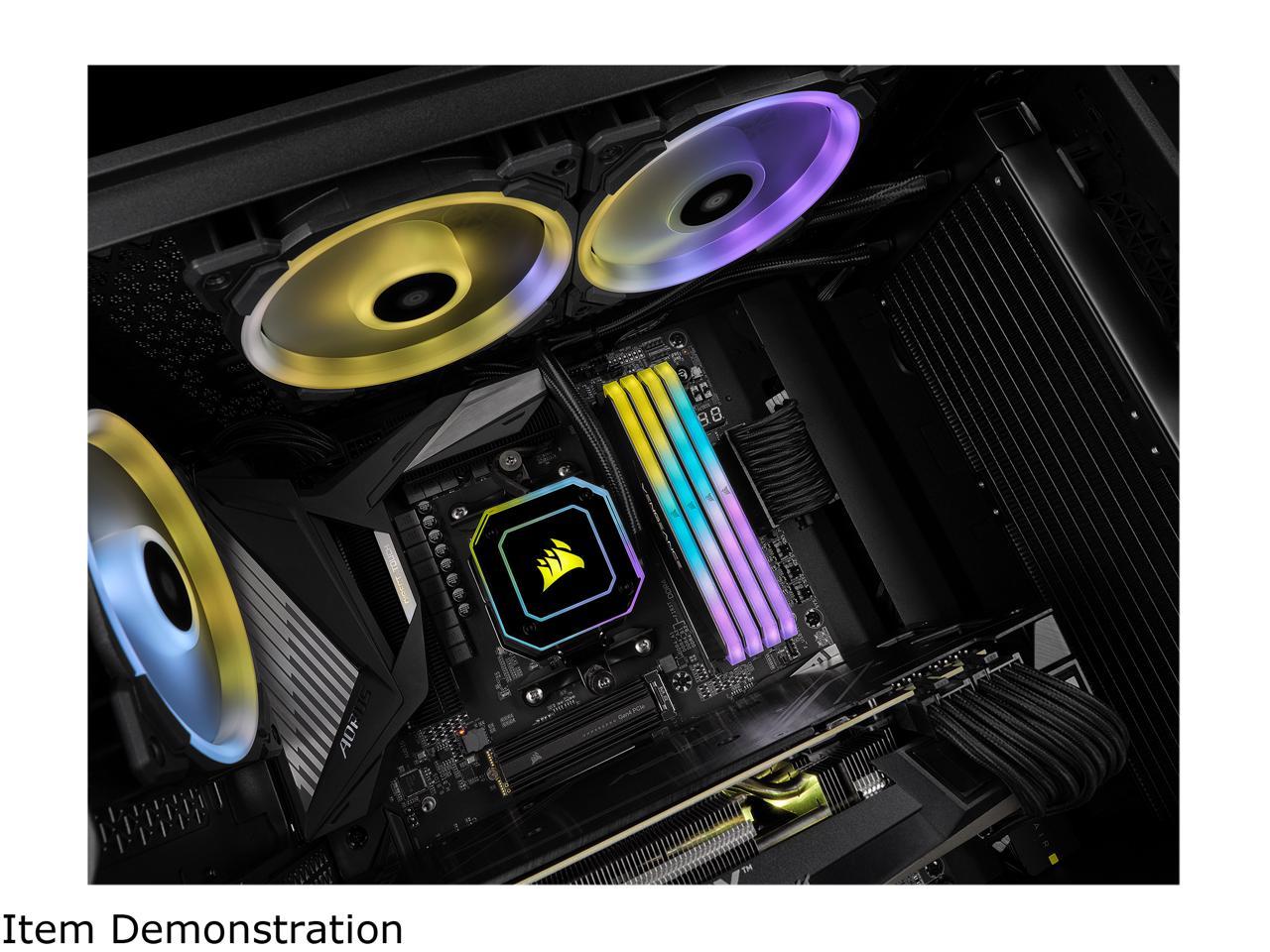 CORSAIR Vengeance RGB RT 32GB (2 x 16GB) 288-Pin DDR4 SDRAM DDR4 3200 (PC4 25600) AMD Optimized Desktop Memory Model CMN32GX4M2Z3200C16