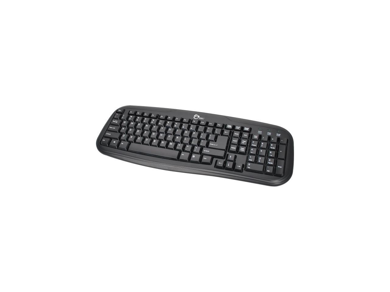 SIIG JK-US0012-S1 Black 103 Normal Keys USB See Details Standard Desktop Keyboard