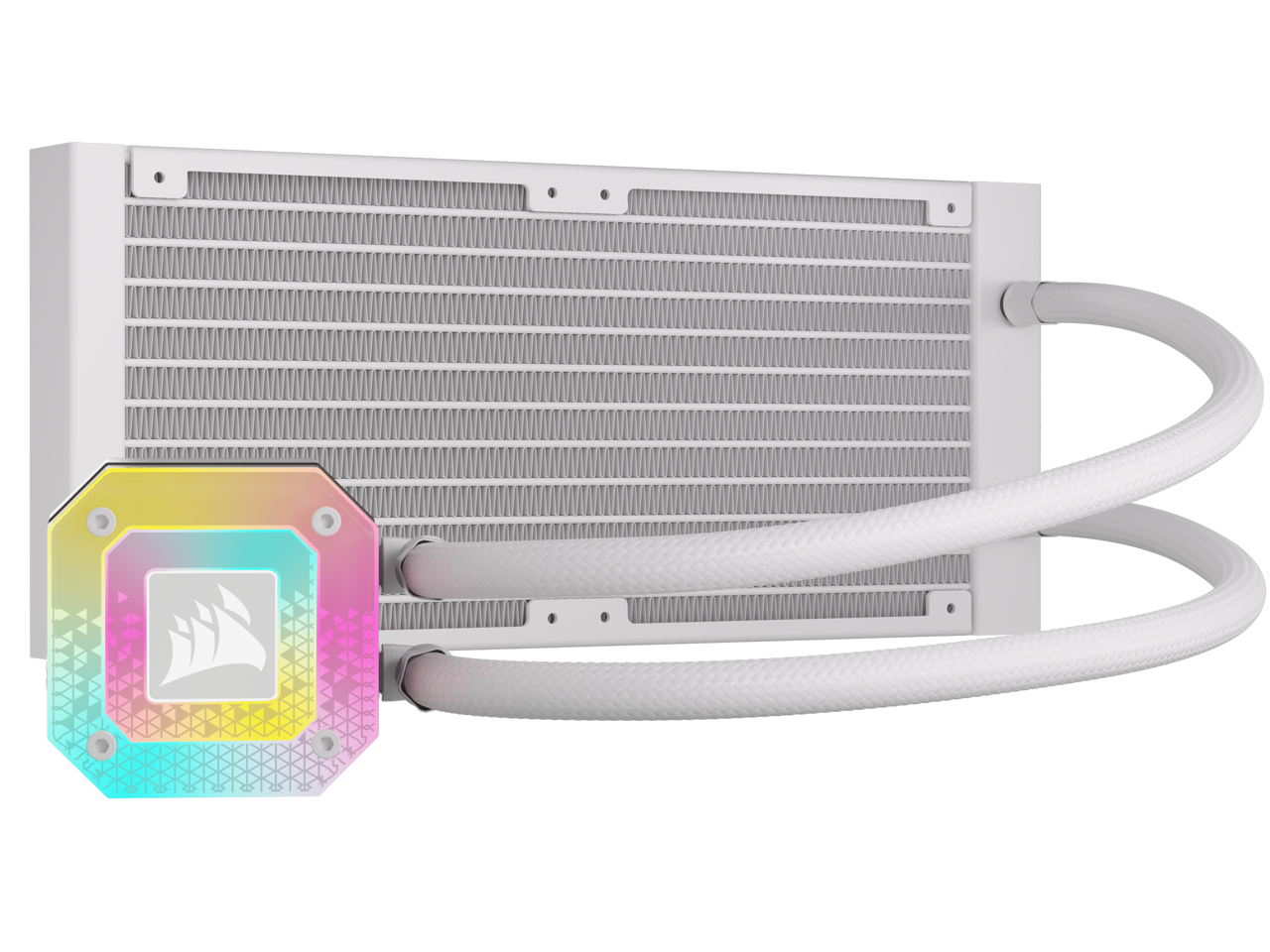 CORSAIR iCUE H100i ELITE CAPELLIX XT Liquid CPU Cooler - White - AF120 RGB ELITE Fans - 240mm Radiator - Intel® LGA 1700, 1200, 115X, 2066, AMD® AM5, AM4
