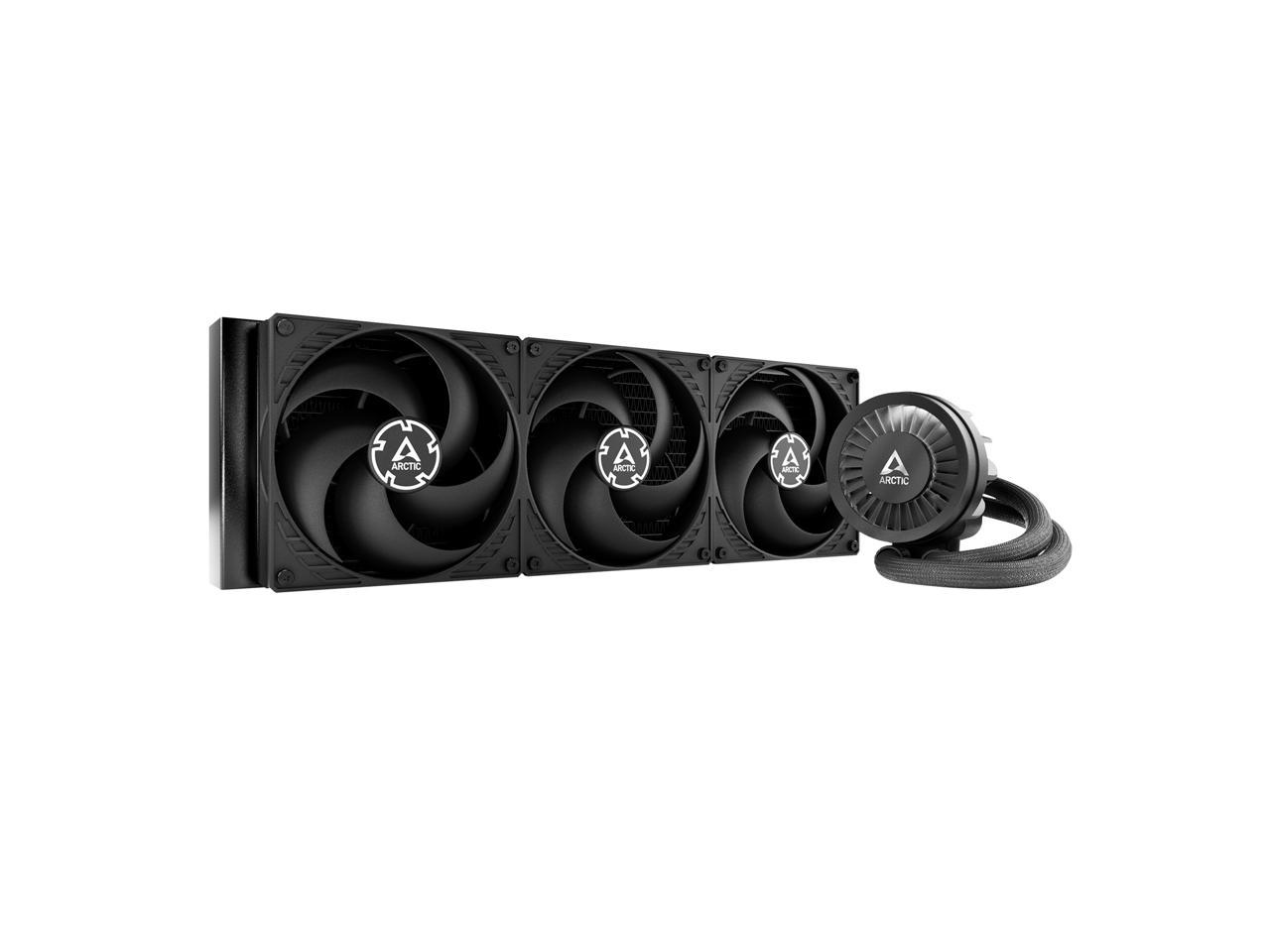 ARCTIC COOLING Liquid Freezer III - 420: All-in-One CPU Water Cooler with 420mm radiator and 3x P14 PWM PST fan, compatible Intel LGA1700, 1851 and AMD AM4, AM5 - Black color