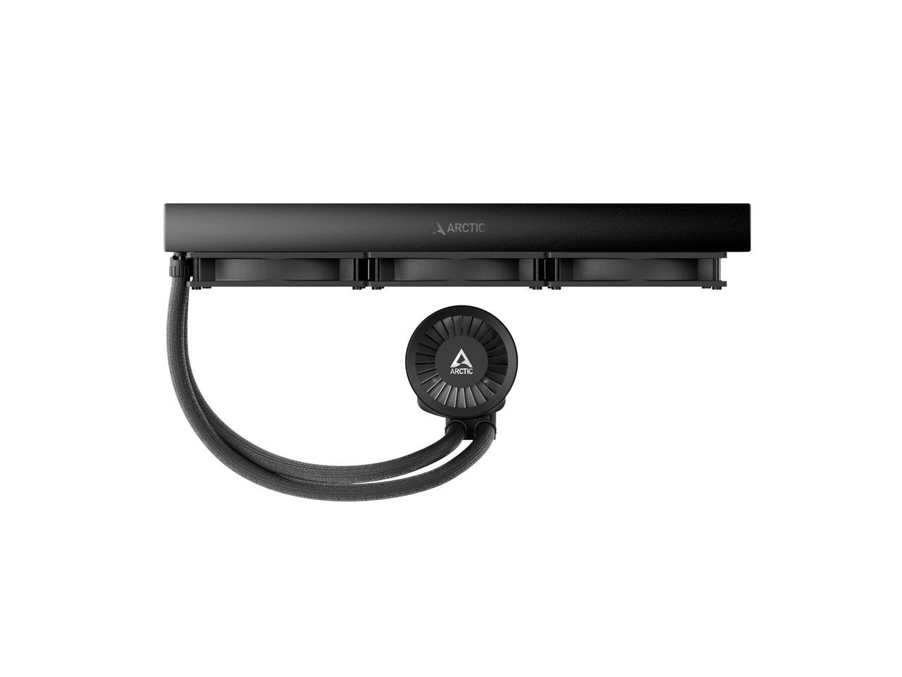 ARCTIC COOLING Liquid Freezer III - 420: All-in-One CPU Water Cooler with 420mm radiator and 3x P14 PWM PST fan, compatible Intel LGA1700, 1851 and AMD AM4, AM5 - Black color