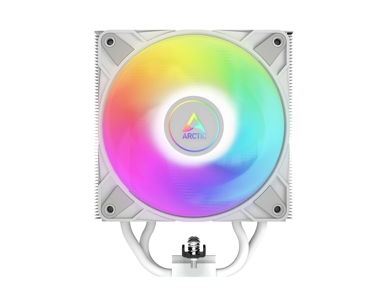 Freezer 36 A-RGB (White) – White CPU Cooler for Intel Socket LGA1700 and AMD Socket AM4, AM5, Direct touch technology, duo 12cm Pressure Optimized Fan with A-RGB lighting in push pull configuration