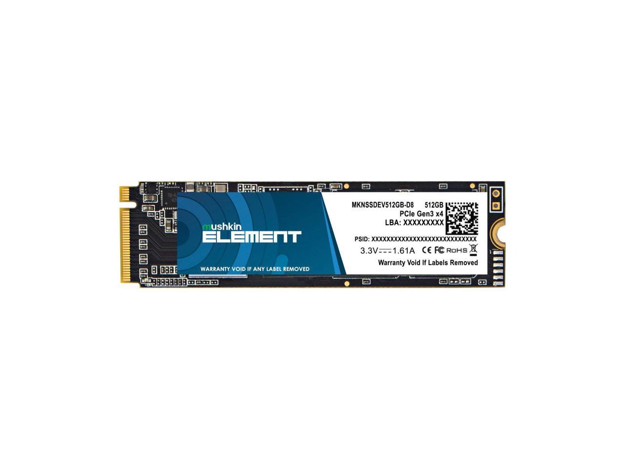 Mushkin 512GB ELEMENT M.2 2280 PCIE GEN3 X4 Solid State Drive