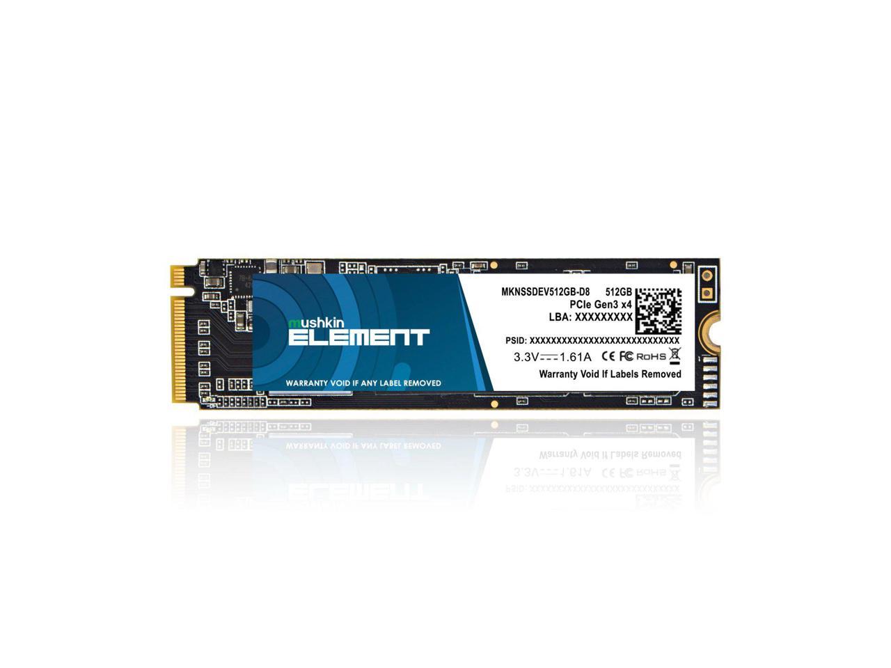 Mushkin 512GB ELEMENT M.2 2280 PCIE GEN3 X4 Solid State Drive