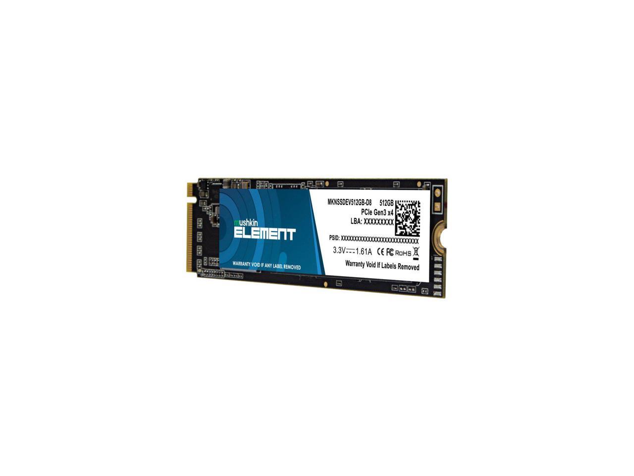 Mushkin 512GB ELEMENT M.2 2280 PCIE GEN3 X4 Solid State Drive