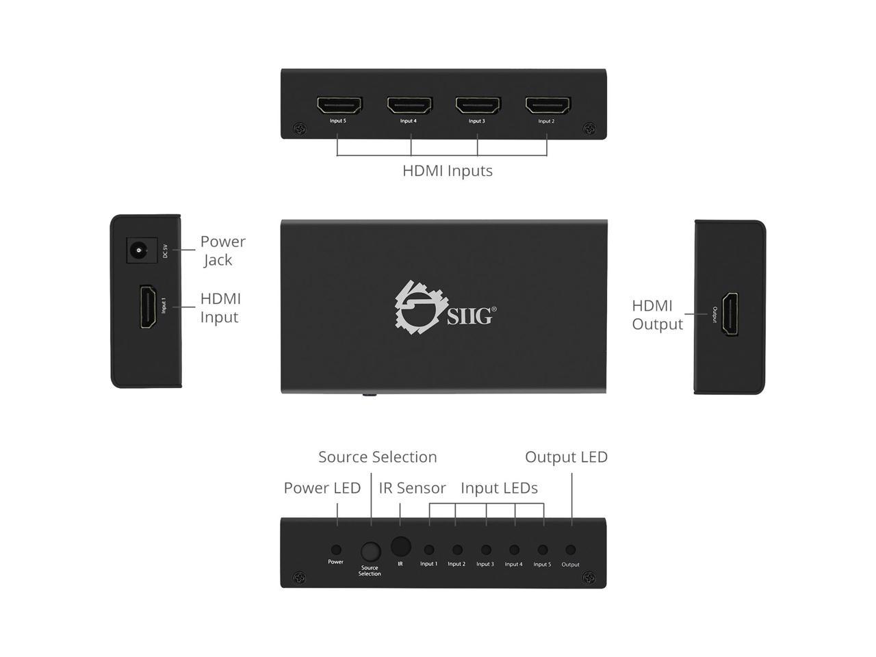 CE-H23012-S1 5X1 HDMI SWITCH 4K