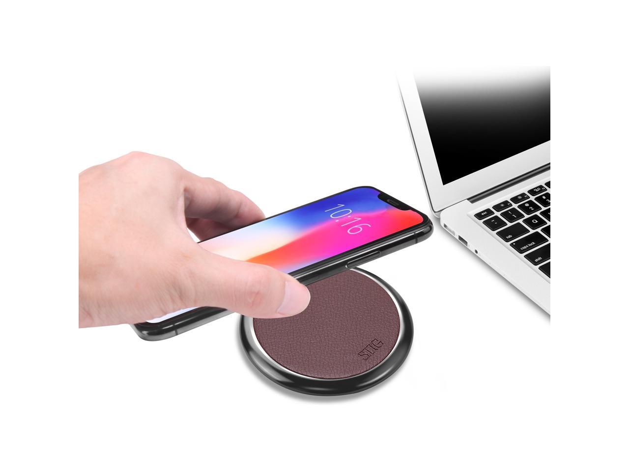 PREMIUM WIRELESS SMARTPHONE CHARGER PAD - BROWN