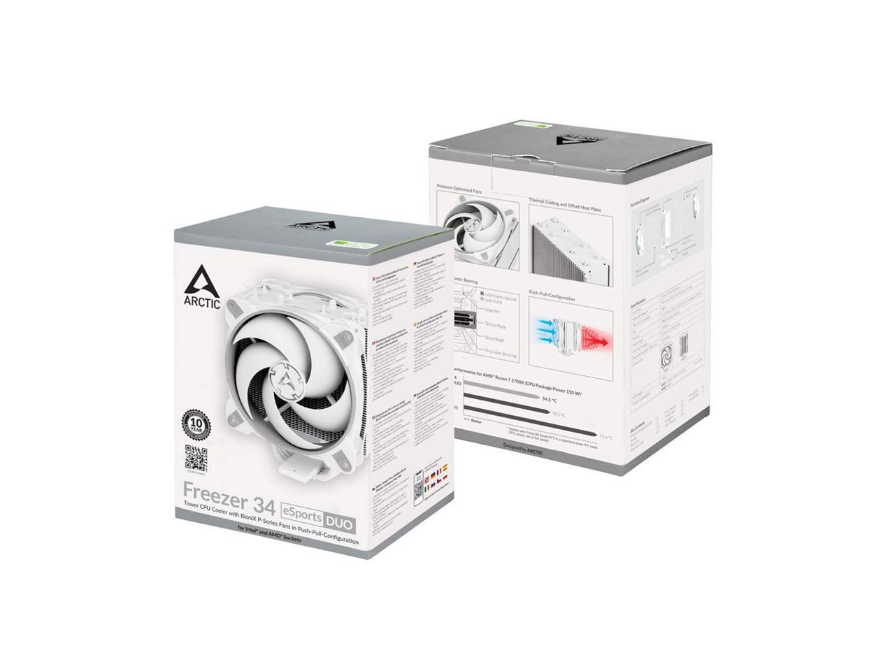 Arctic ACFRE00074A Freezer 34 eSports DUO Tower CPU Cooler Grey/White