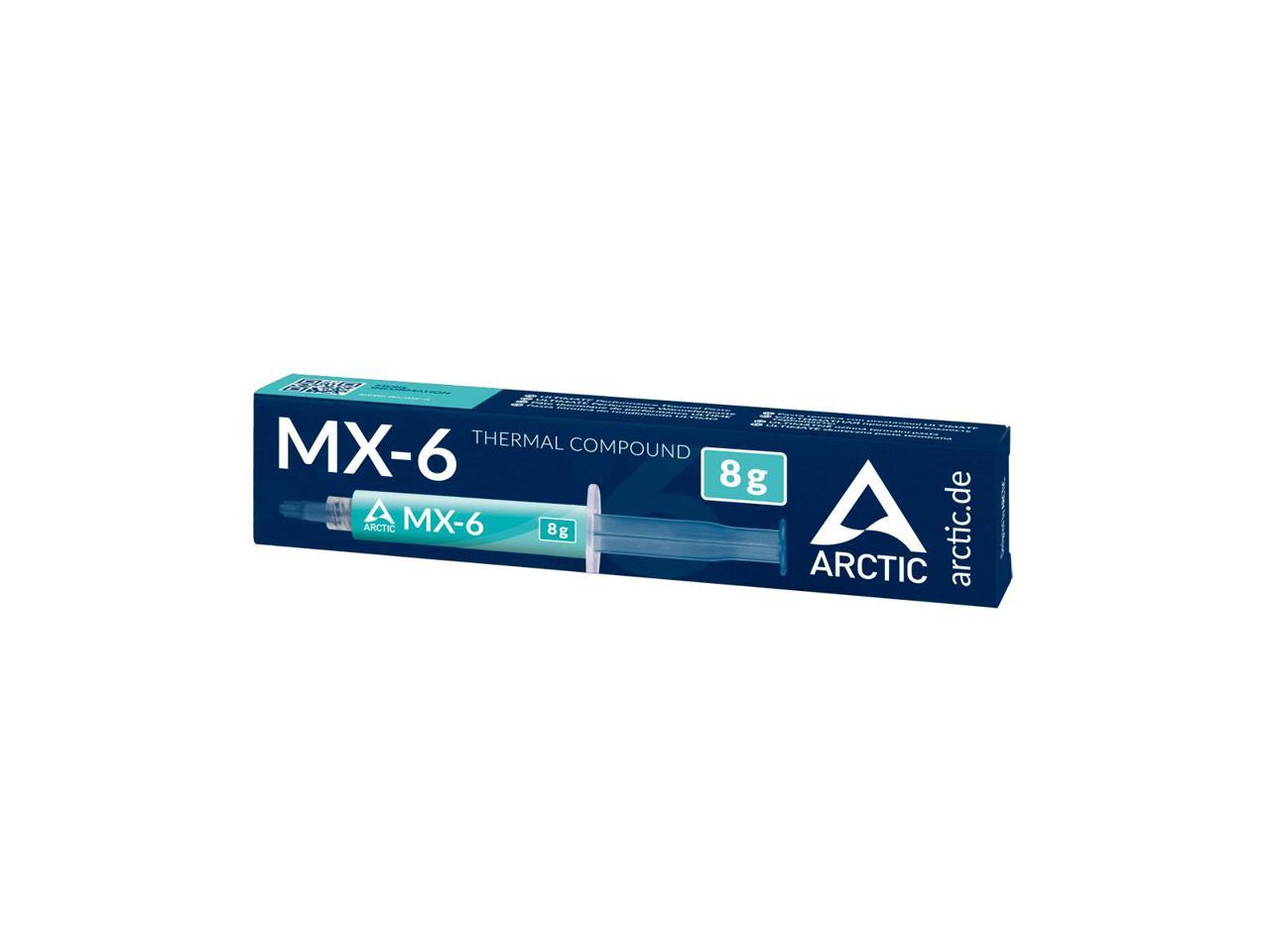 Arctic ACTCP00081A MX-6 (8 g) Thermal Compound Paste for CPU, Consoles, Graphics Cards, laptops, Very high Thermal Conductivity, Long Durability