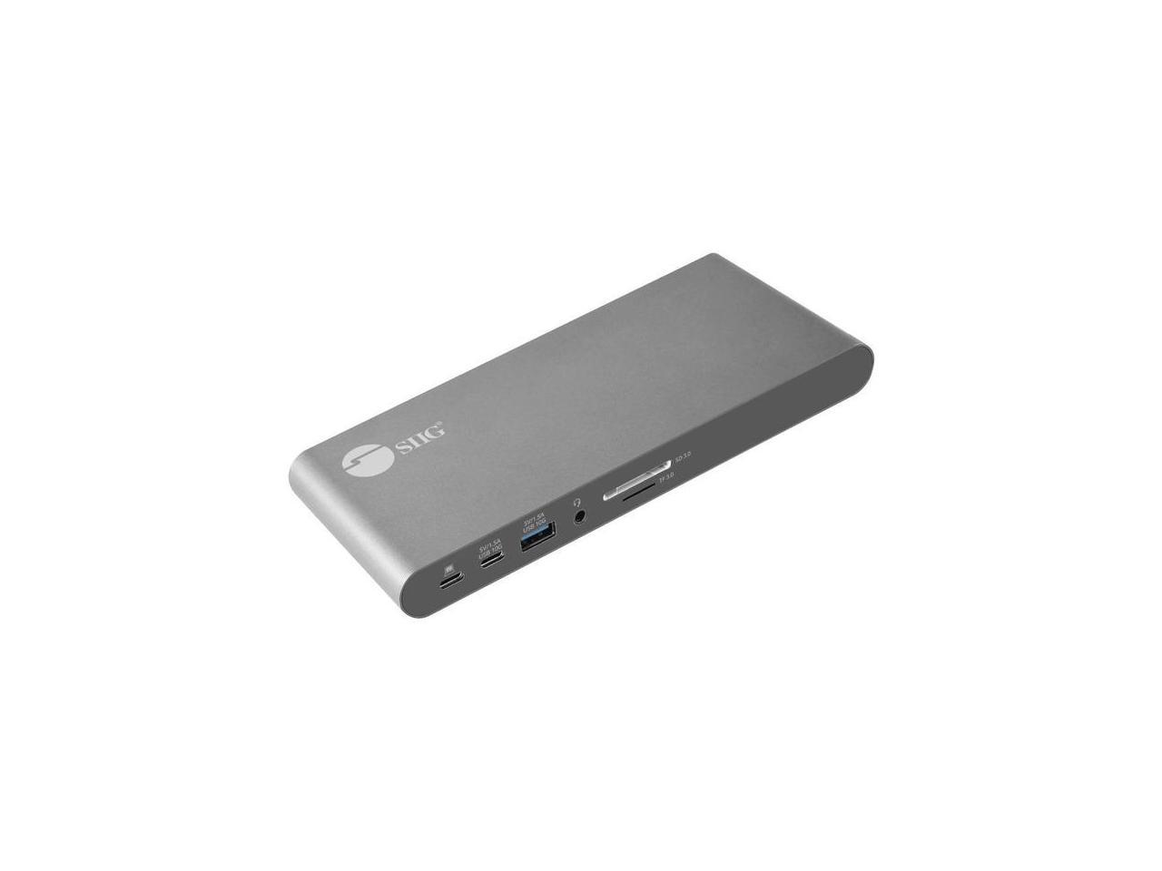 SIIG USB-C Dual 4K Video MST Docking Station with 60WPD Charging - Ingenious Detachable Design - Ultra-speed Data Transfer - 3 Display Modes