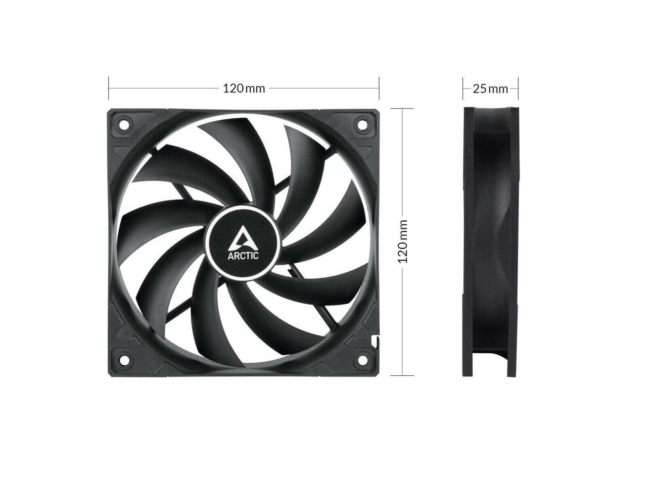 ARCTIC F12 Silent (Black) 120 mm Case Fan Very Cooler Computer 800 RPM PC