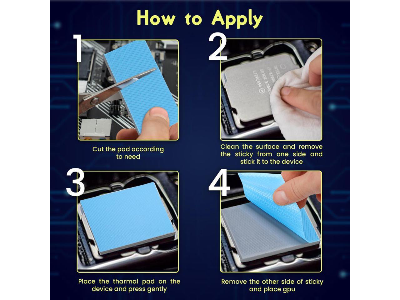 Gelid Solutions GP-Ultimate 15W- Thermal Pad 90x50x1.5mm. Excellent Heat Conduction, Ideal Gap Filler. Easy Installation