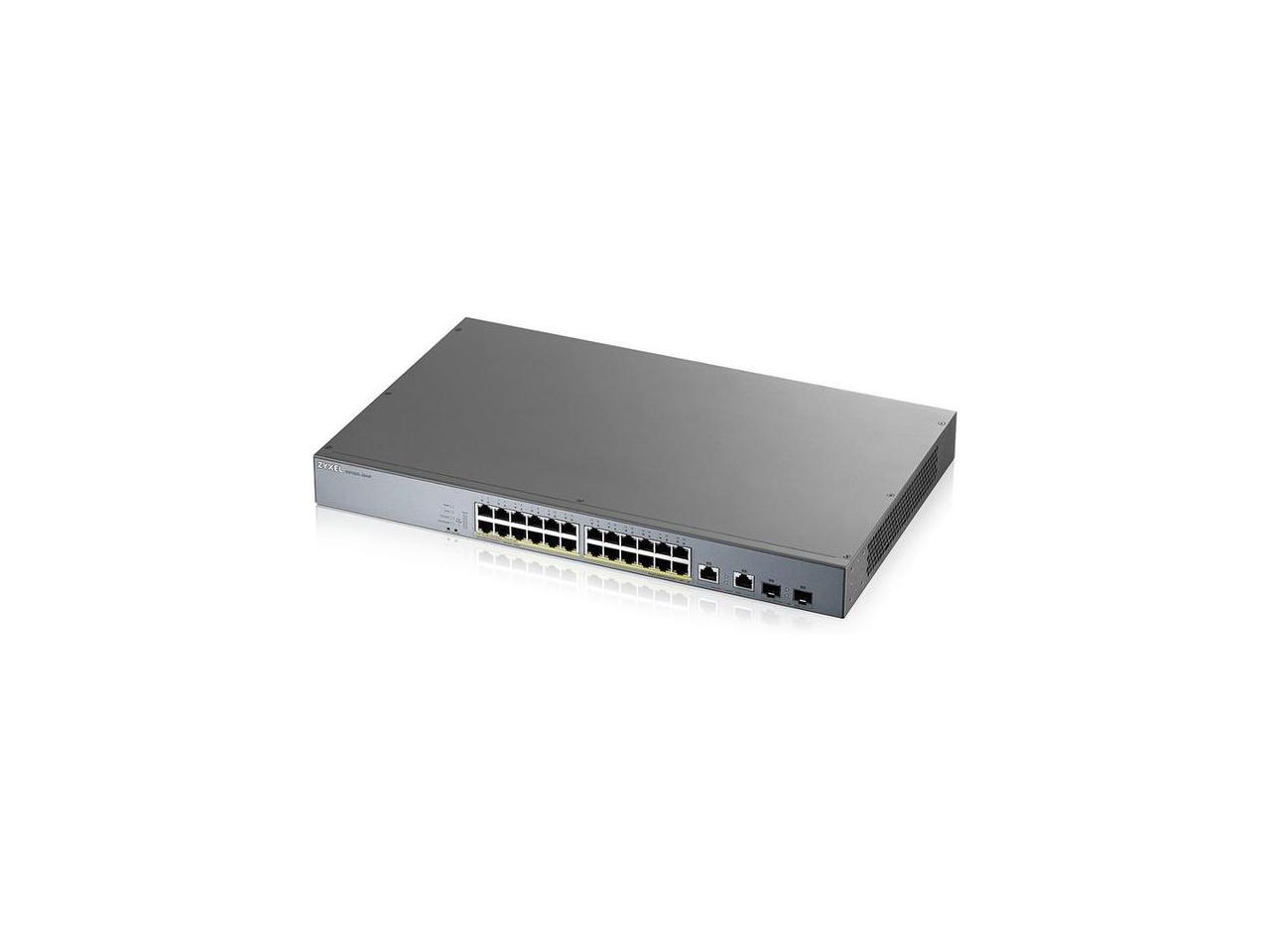 ZyXEL 24-port GbE Smart Managed PoE Switch with GbE Uplink