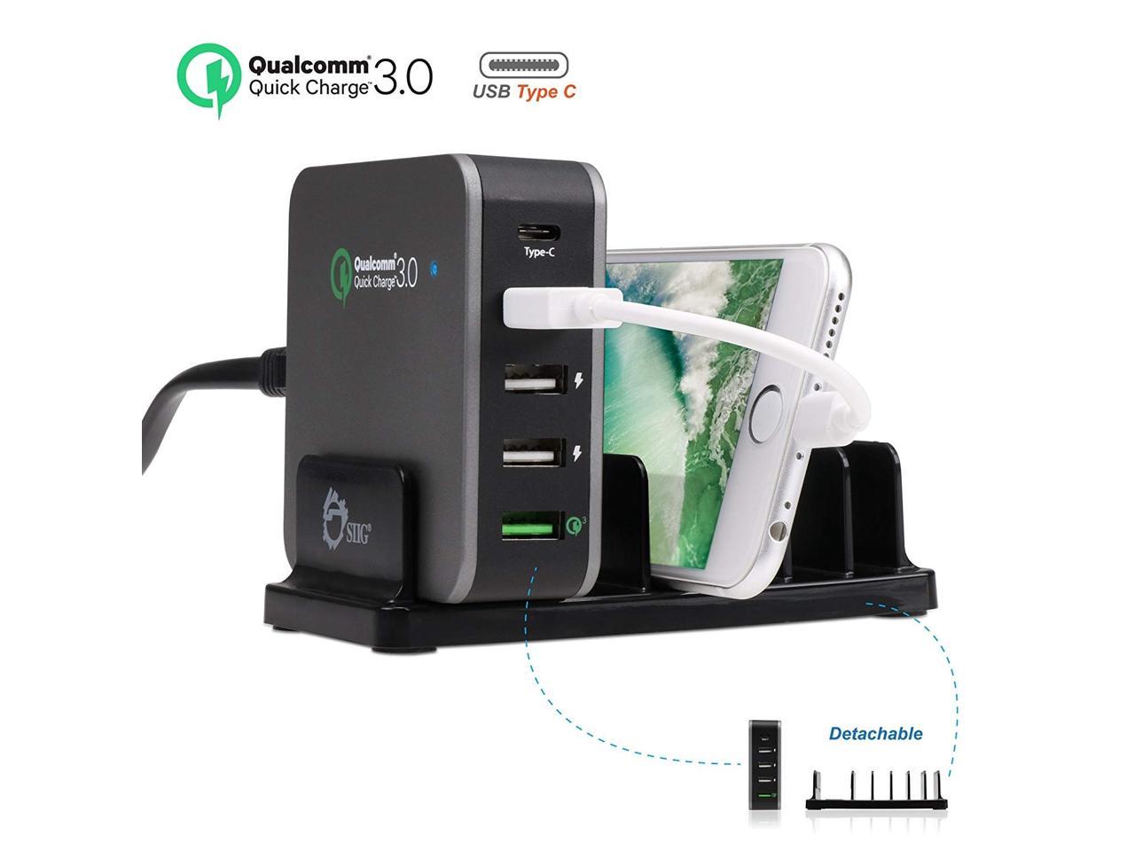 SIIG AC-PW1714-S1 5Port Smart USB Charger Blk