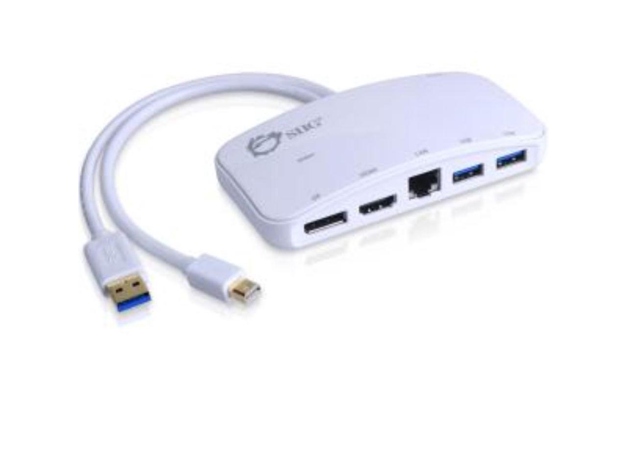SIIG JU-H30212-S1 MiniDP Video Dock wUSB 3.0 Wht