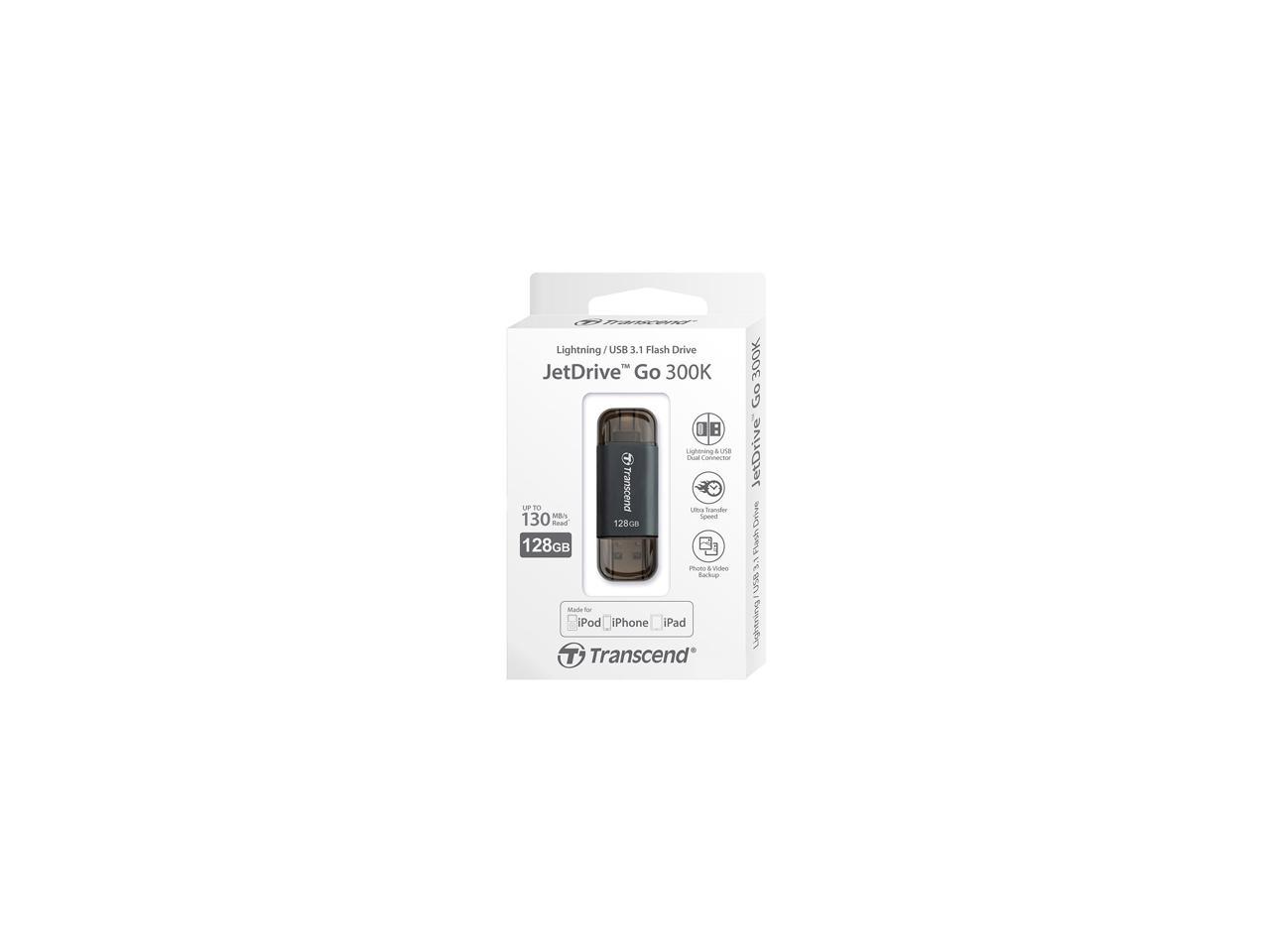Transcend 128GB JetDrive Go 300 Lightning USB 3.1 Flash Drive