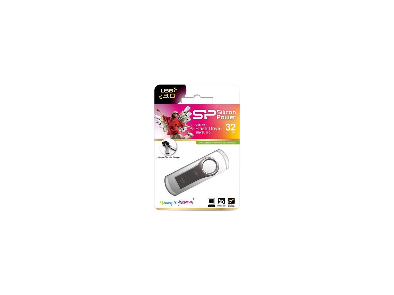 Silicon Power 32GB Jewel J80 USB 3.0 Flash Drive (SP032GBUF3J80V1T)