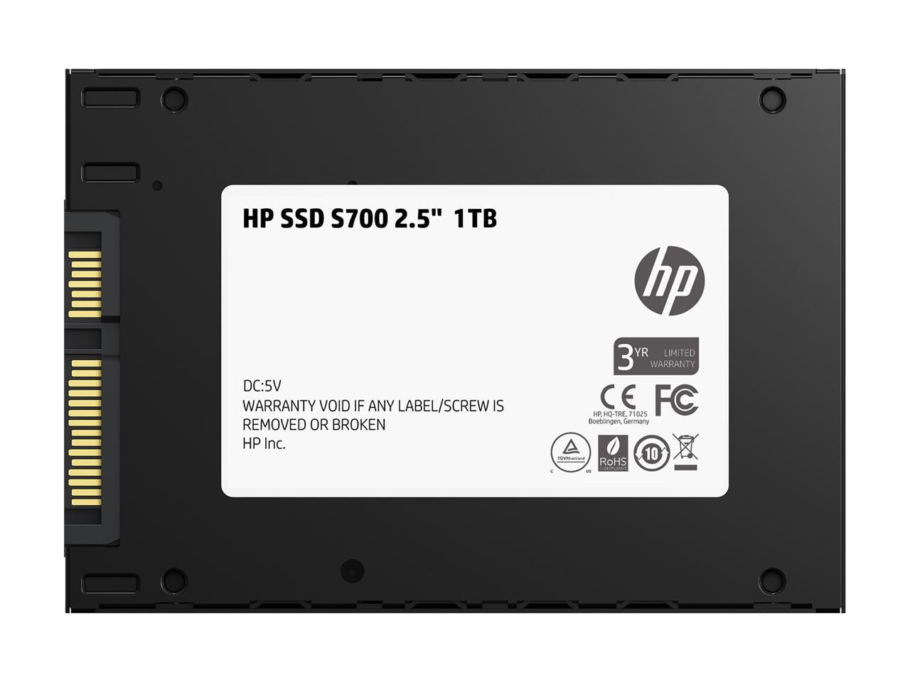 HP S700 2.5" 1TB SATA III 3D TLC Internal Solid State Drive (SSD) 6MC15AA#ABC