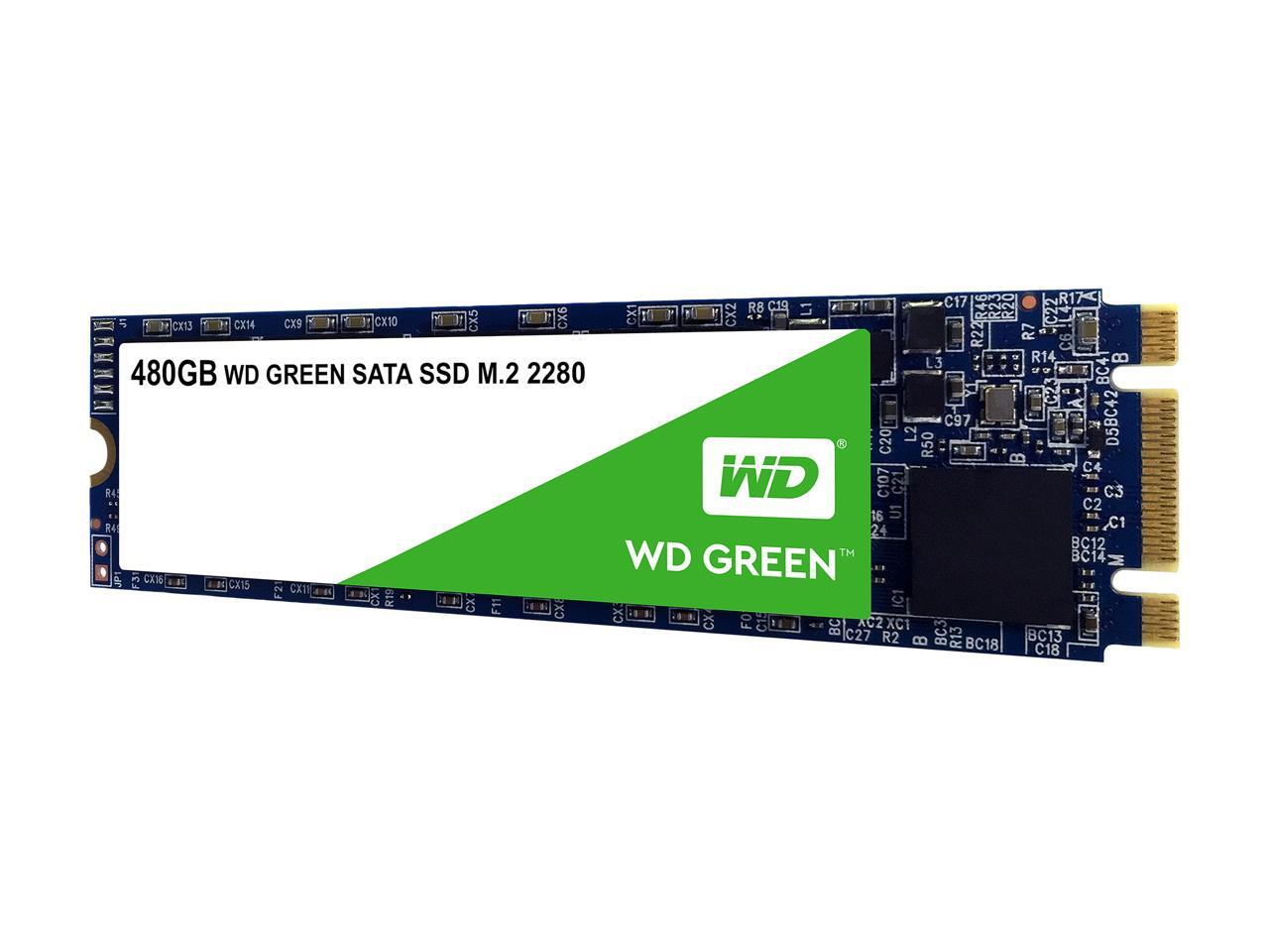 Western Digital 480GB WD Green Internal PC SSD - SATA III 6Gb/s, M.2 2280, - WDS480G2G0B