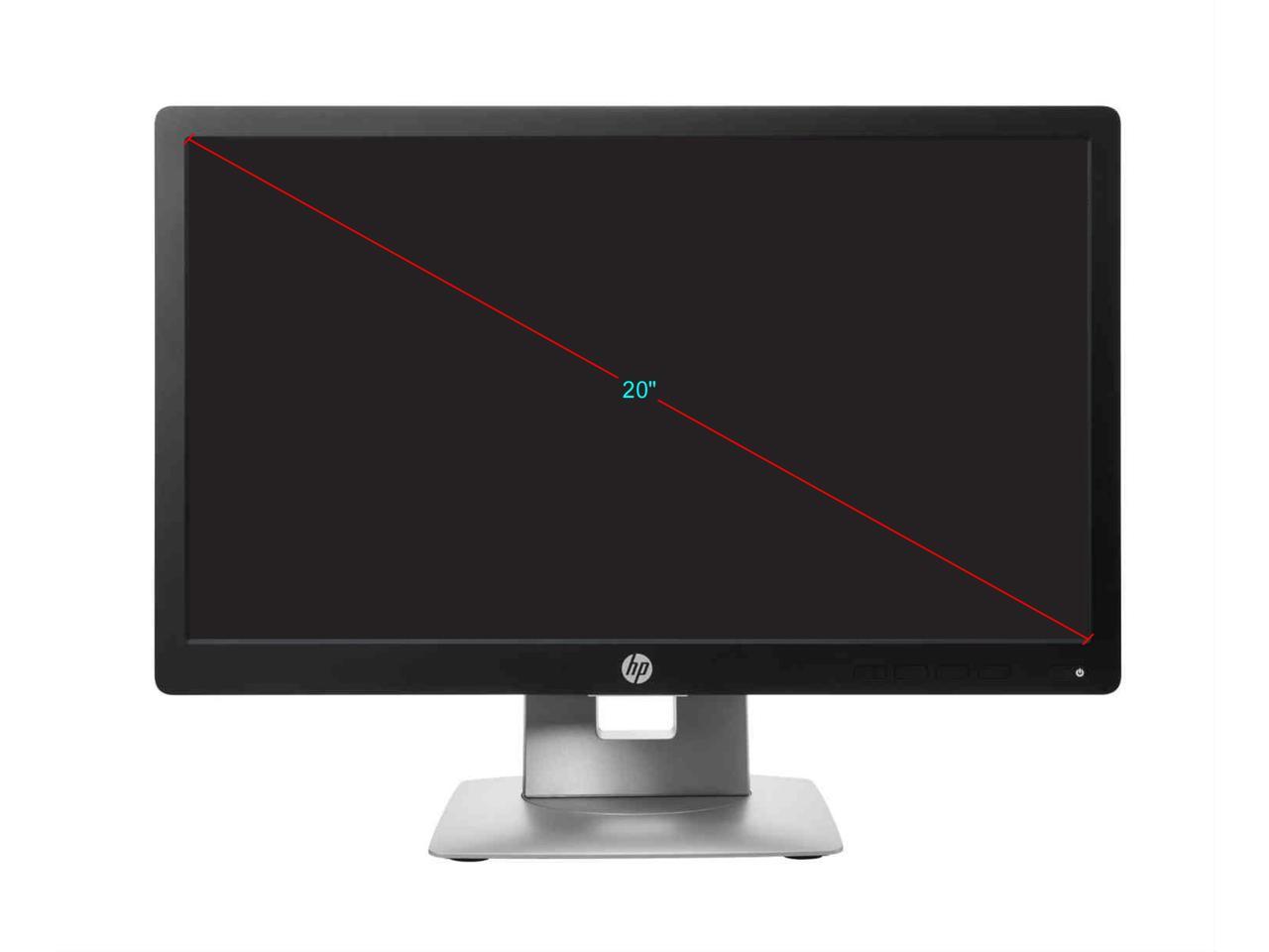 HP EliteDisplay E202 20" HD+ 1600 x 900 HDMI DisplayPort VGA USB 2.0 Hub Anti-Glare LED Backlit IPS Monitor