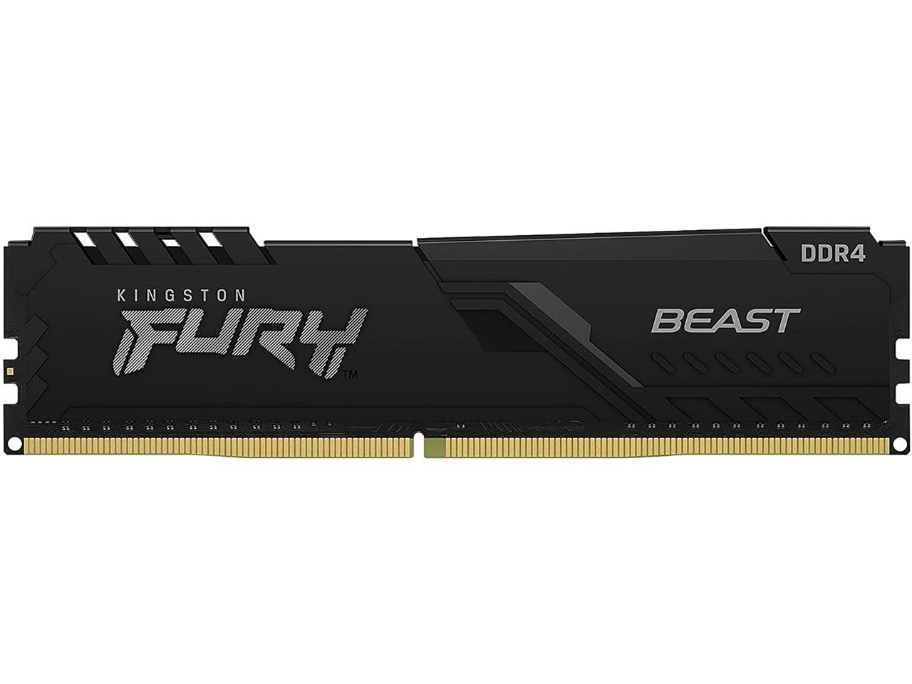 16GB Kingston Fury Beast 2666MHz PC4-21400 CL16 DDR4 Single Memory Module (1x16GB)