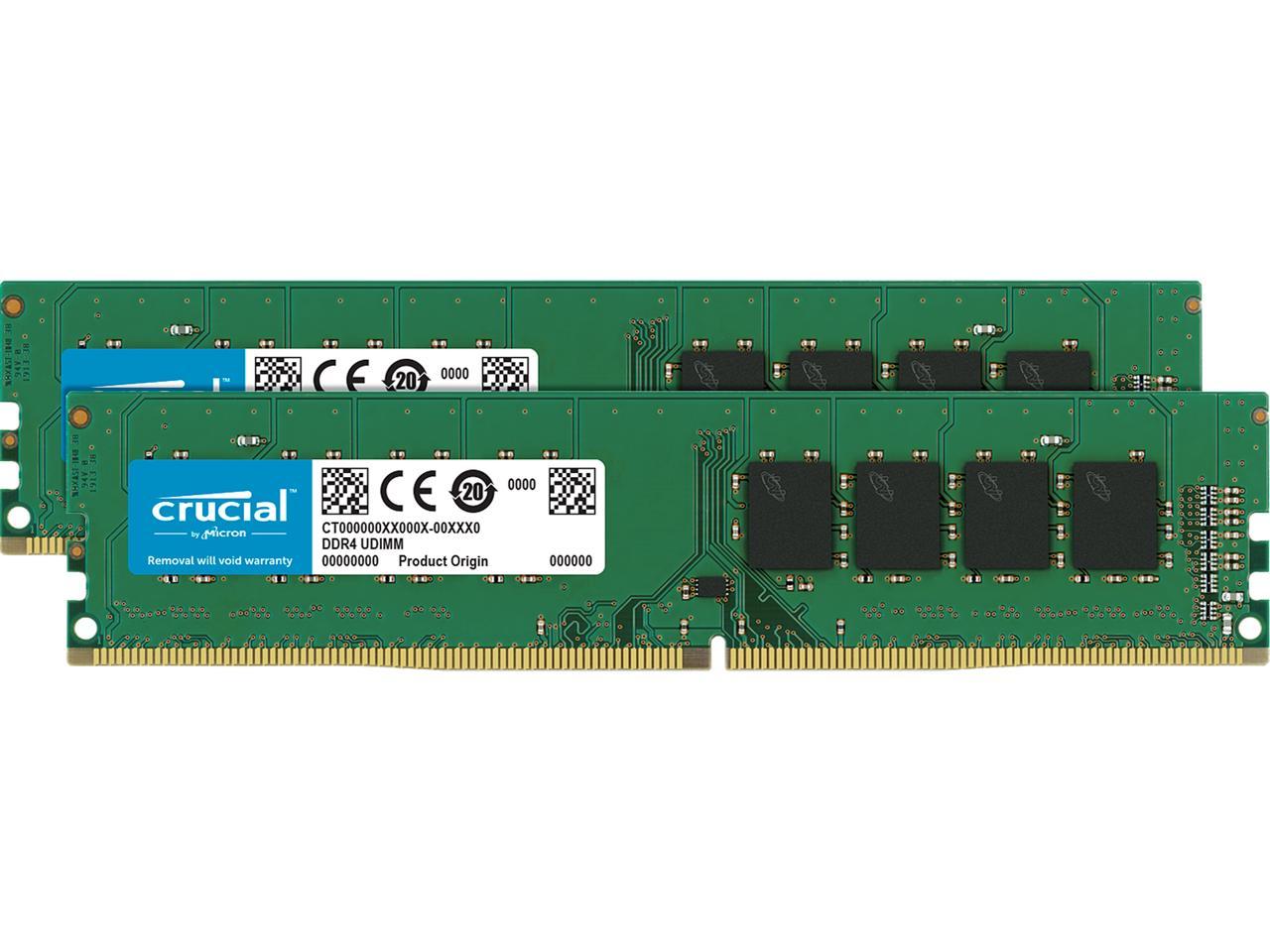 Crucial 32GB Kit (2 x 16GB) DDR4-2666 DIMM 288-Pin Memory Kit CT2K16G4DFD8266