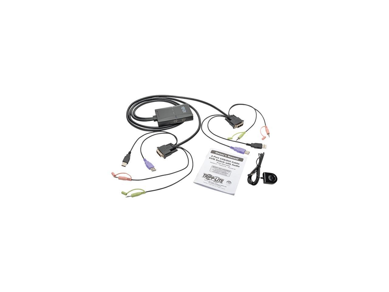 2PORT USB/DVI KVM SWITCH CABLE