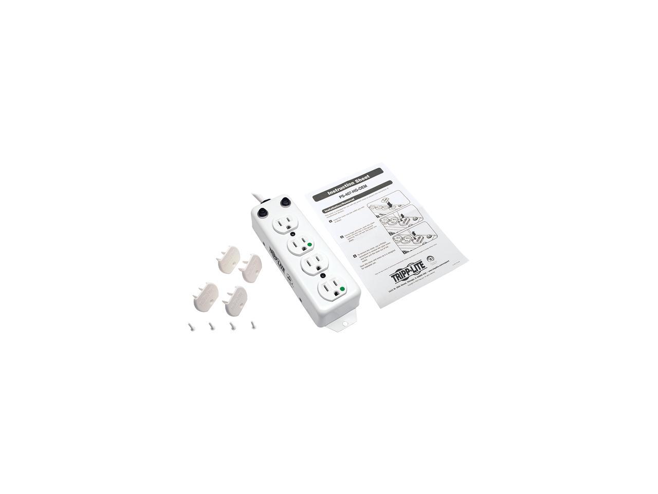 TRIPP LITE PS-407-HG-OEM FOR PATIENTCARE VICINITY UL 1363A MEDICALGRADE POWER STRIP WITH 4 15A HOSPITALGR