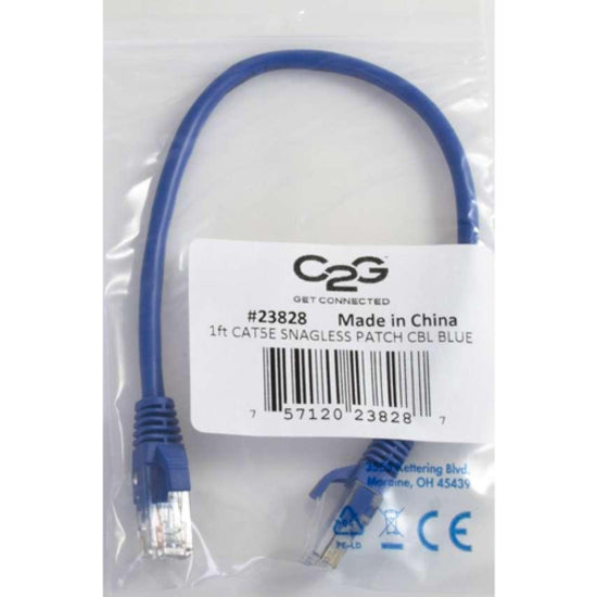 C2G 10ft Cat5e Ethernet Cable - Snagless Unshielded (UTP) - Blue