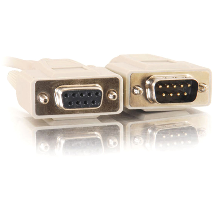 C2G 50ft DB9 M/F Extension Cable - Beige