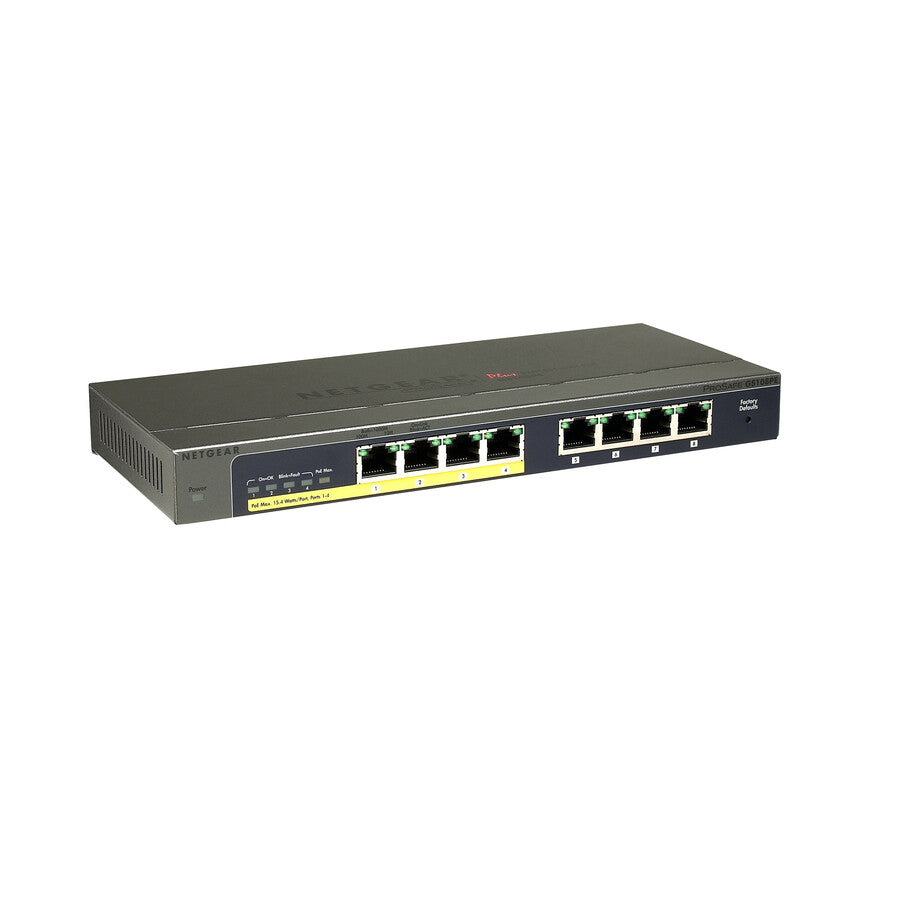 Netgear ProSafe Plus Switch 8-port Gigabit Ethernet Switch with 4-port PoE