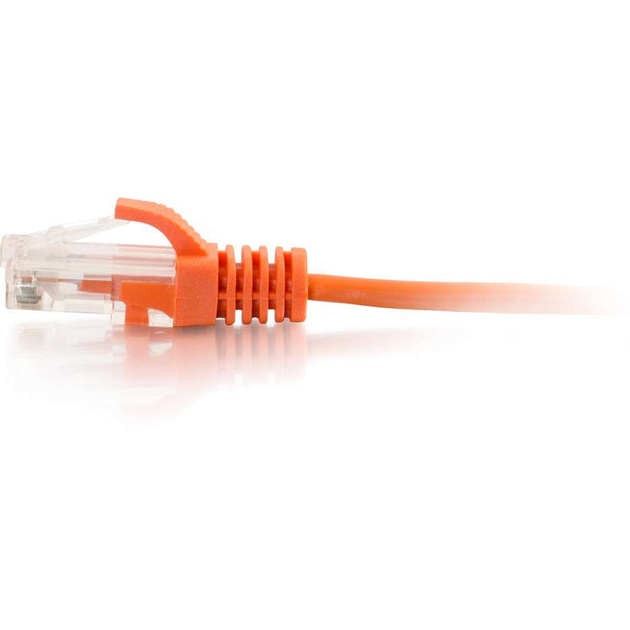 C2G 10ft Cat6 Slim Snagless Unshielded (UTP) Ethernet Cable - Orange