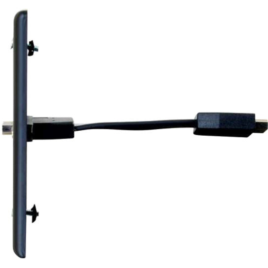 C2G Single Gang Wall Plate with HDMI Pigtail Black