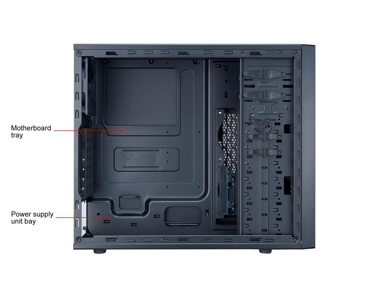 Cooler Master N400 ATX Tower with Front Mesh Ventilation, Minimal Design, 240mm Close-Loop AIO Support