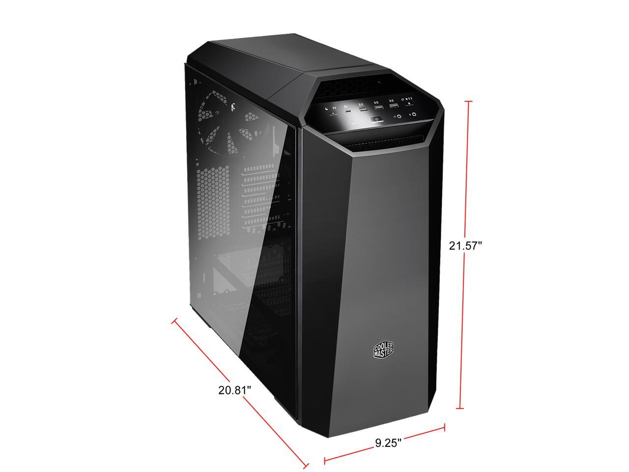 Cooler Master MasterCase MC500M Mid-Tower ATX Case w/ FreeForm Modular, Type-C I/O Panel, Tempered Glass Side Panel, RGB Panel Plate & Cable Management Cover