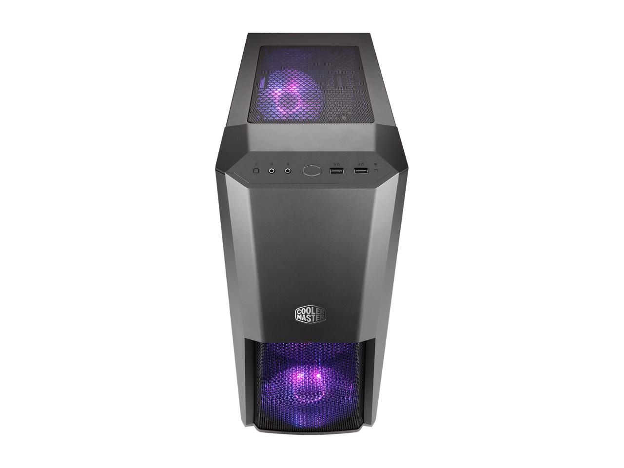 Cooler Master MasterBox MB500 ATX Mid-Tower w/ Front Semi-Meshed Ventilation, Tempered Glass Side Panel & 3 x 120mm RGB Fans
