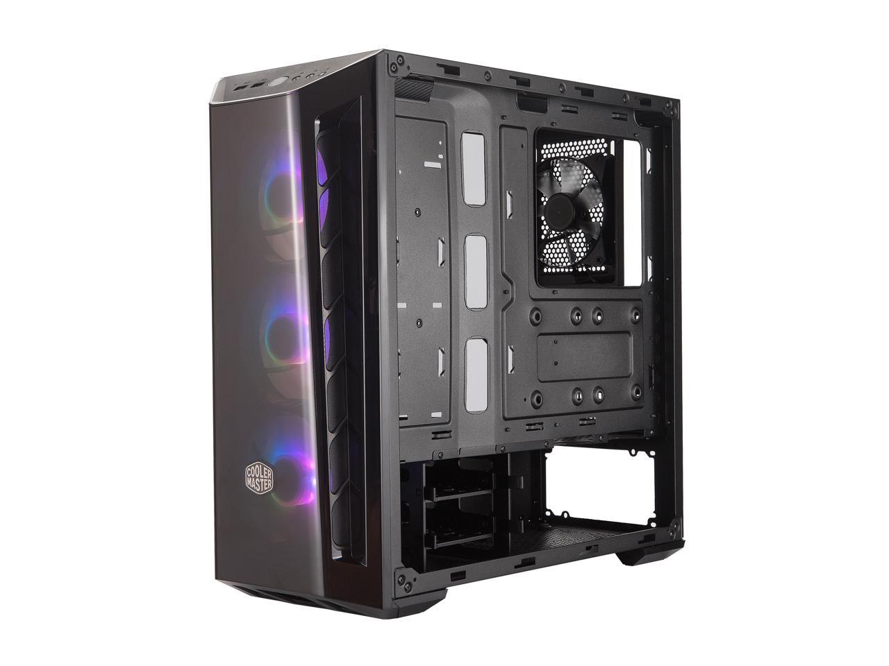 Cooler Master MasterBox MB520 ARGB ATX Mid-Tower with ARGB Lighting System, 3x 120mm ARGB Fans, Tempered Glass, Front DarkMirror Panel with Mesh Side Intakes, MCB-B520-KGNN-RGA