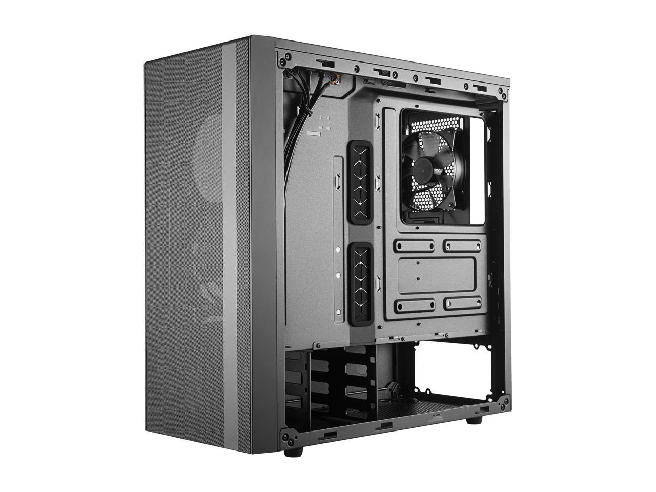 Cooler Master MasterBox NR600 w/ Front Mesh Ventilation, Minimal Design, Tempered Glass Side Panel and Single Headset Jack
