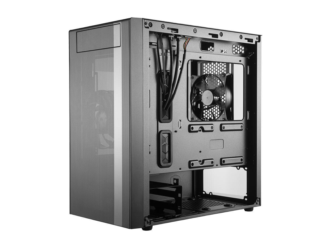 Cooler Master MasterBox NR400 w/ Front Mesh Ventilation, Minimal Design, Tempered Glass Side Panel and Single Headset Jack