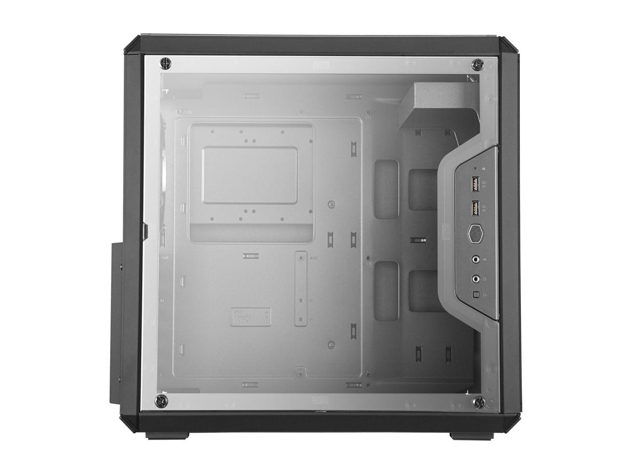 Cooler Master MasterBox Q500L Mid Tower w/ ATX MB Support, Magnetic Dust Filter, Transparent Acrylic Side Panel, Adjustable I/O & Fully Ventilated for Airflow
