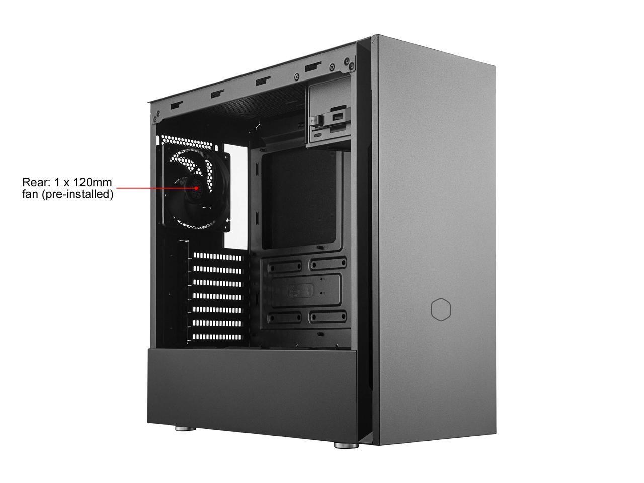 Cooler Master Silencio S600 MCS-S600-KN5N-S00 Black Steel, Plastic, Sound Dampening Material ATX Mid Tower Computer Case