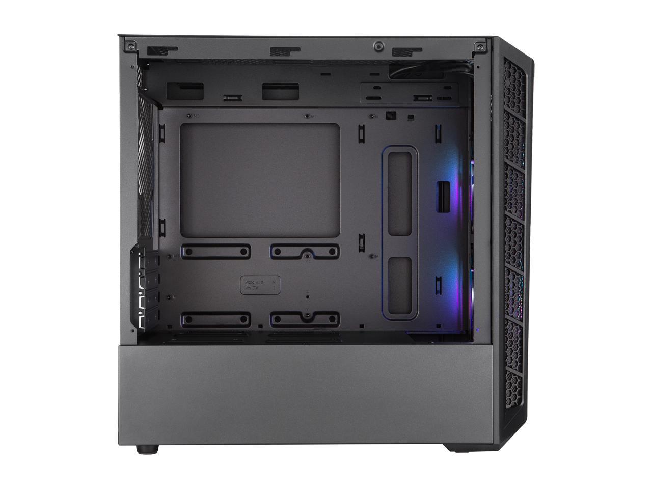 Cooler Master MasterBox MB311L ARGB Airflow Micro-ATX Mini Tower with Dual ARGB Fans, Fine Mesh Front Panel, Mesh Intake Vents, Tempered Glass Side Panel, ARGB Controller & ARGB Lighting System, MCB-B311L-KGNN-S02
