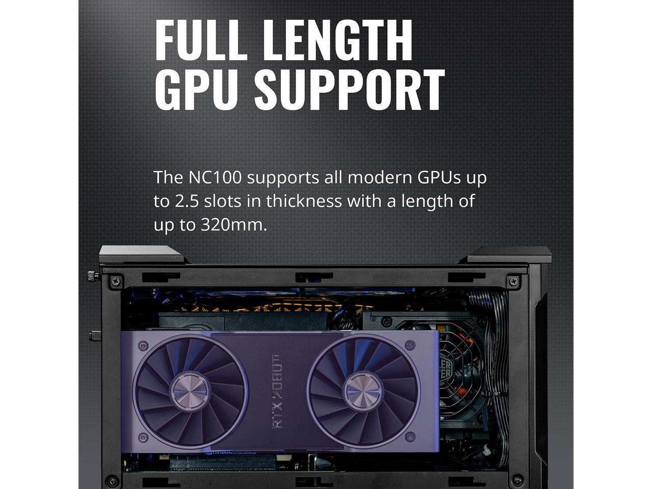 Cooler Master MasterCase NC100 SFF Small Form Factor 7.9 Liter Case with V650 Gold SFX PSU, GPUs 2.5 slots up to 320mm for Intel NUC 9 Extreme Element
