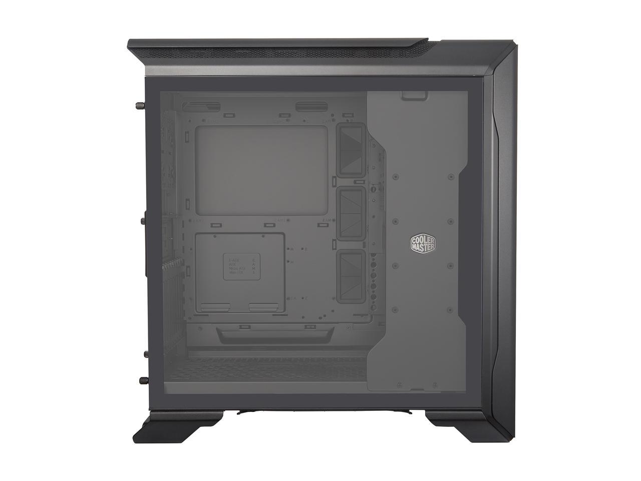 Cooler Master MasterCase SL600M Black Edition ATX Mid-Tower with Aluminum Panels, Vertical Chimney Layout, Type-C I/O Panel, Noise Reduction & Top Air Vents
