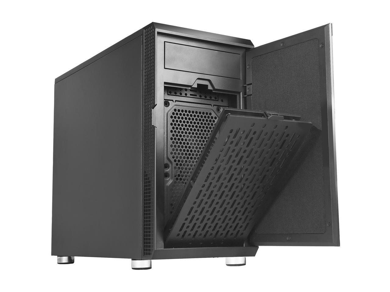 Antec Performance Series P5 Micro-Tower Computer Case, Sound-Dampening Side Panels, Hinged Front Panel, USB 3.0 x 2, Double-Layer Dust Filter in front, 1 x 5.25" ODD, Support up to 6 x 2.5" SSD