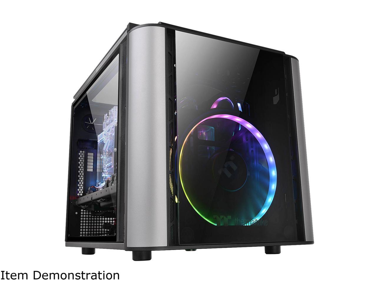 Thermaltake Level 20 VT Tempered Glass Interchangeable Panel DIY LCS Chamber Concept Micro ATX Modular Gaming Computer Case CA-1L2-00S1WN-00