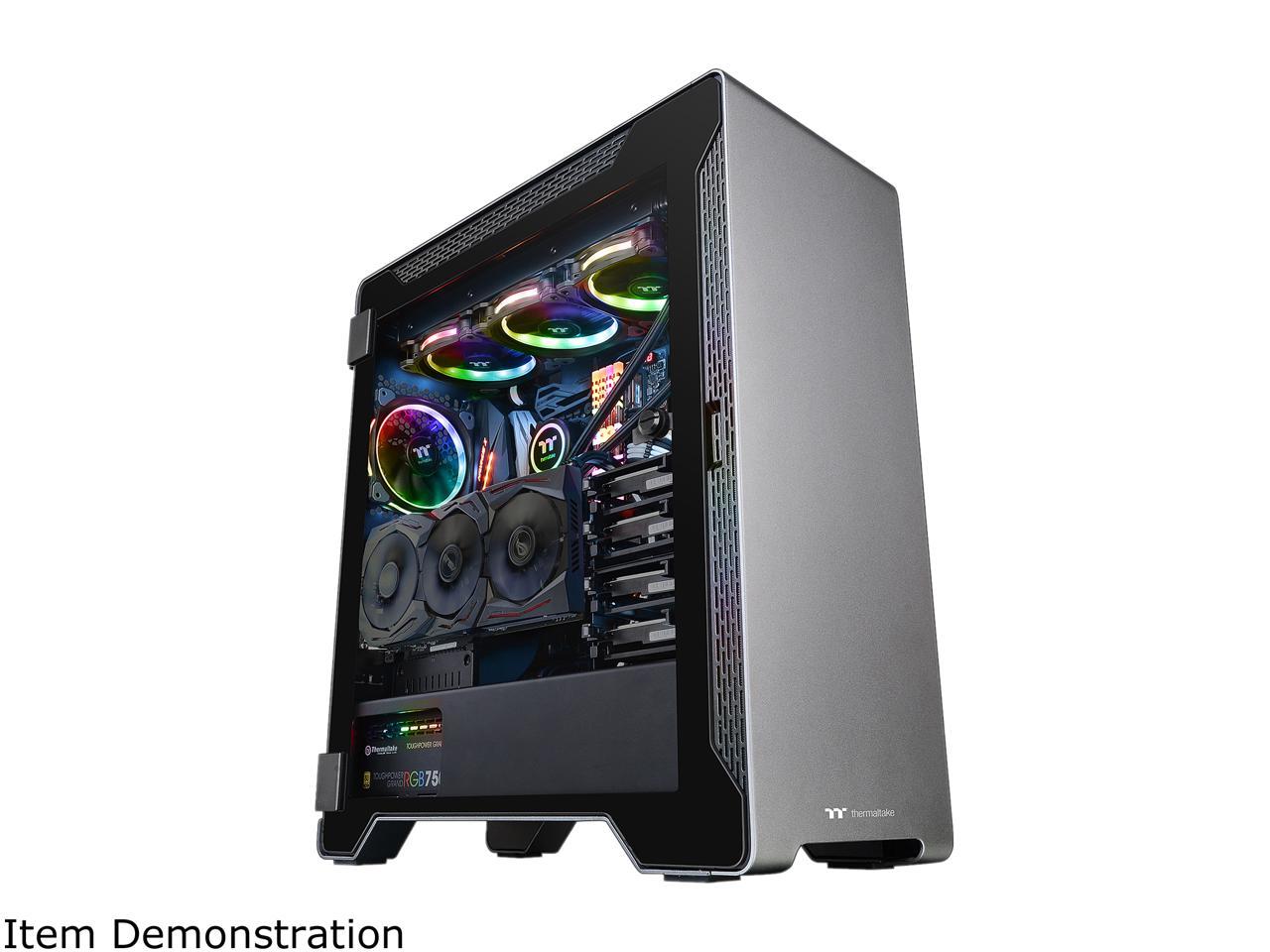 Thermaltake TT Premium A500 Tempered Glass ATX Mid Tower Chassis TT Premium Computer Case CA-1L3-00M9WN-00